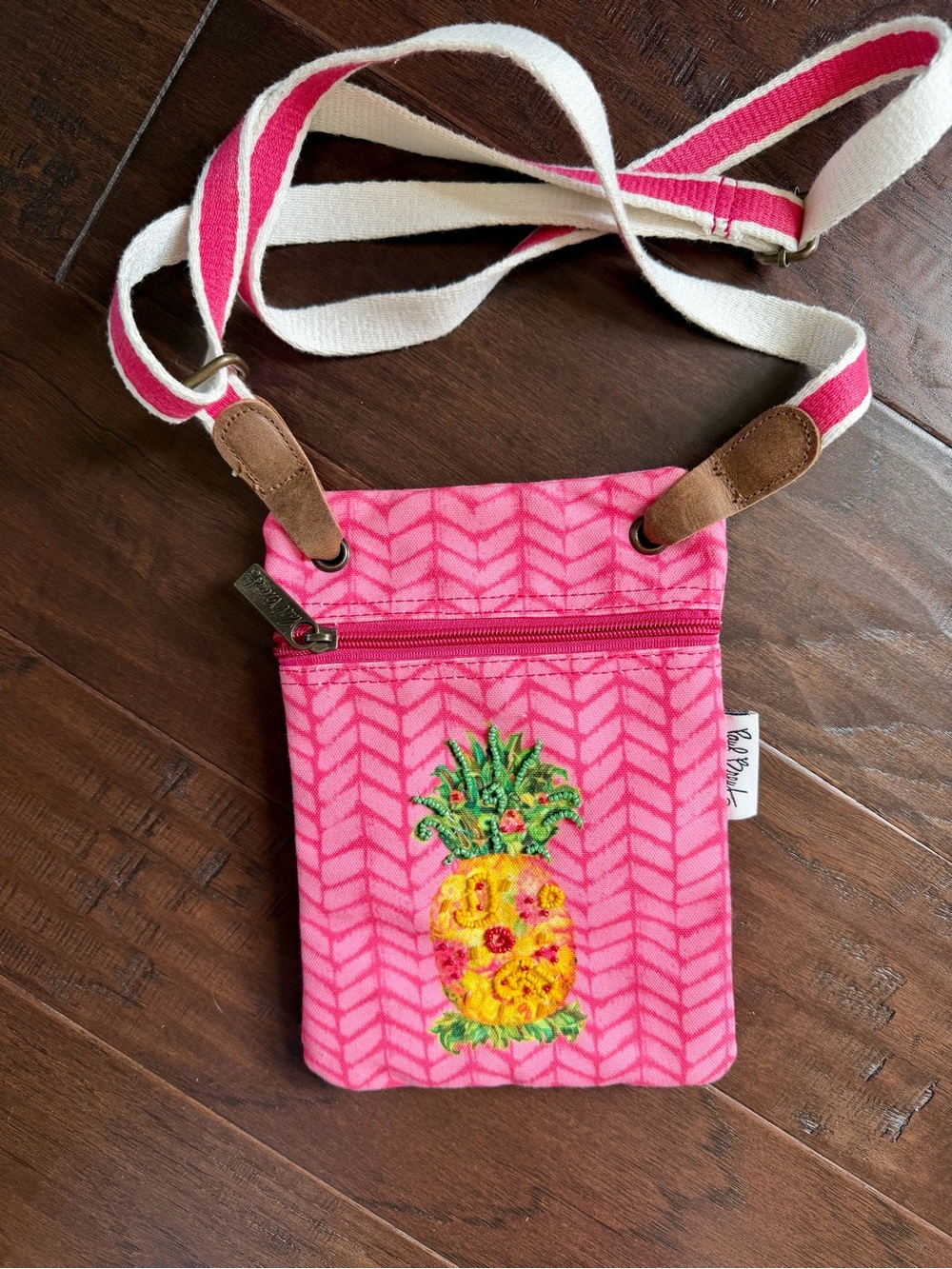 Paul Brent Pink Pineapple Crossbody Pouch